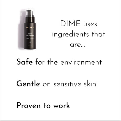 DIME Beauty Dewy Day Cream - Anti-Aging Hydrating Face Moisturizer with Rosehip Oil, Ceramides and Snow Mushroom for Dry and Combination Skin, Vegan and Cruelty-Free, 1.7 oz / 50 ml